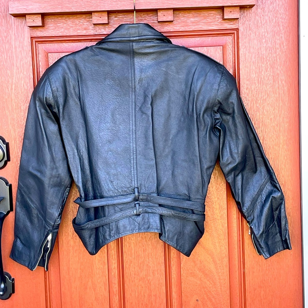 Black Leather Jacket Medium - Picture 2 of 3